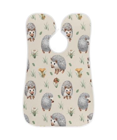 Hedgehog Mushroom Beard Bib Apron | Waterproof Non-Stick Hair Catcher for Men | Ideal Grooming Cape & Gift with Suction Cups - Buy Online on GoSupps.com