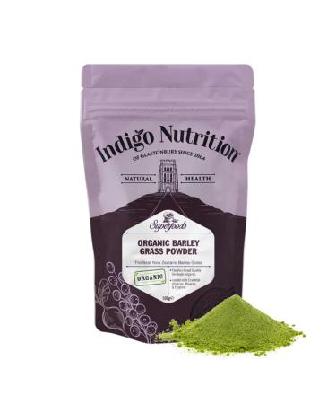 Indigo Herbs Organic New Zealand Barley Grass Powder 100g 100 g (Pack of 1)