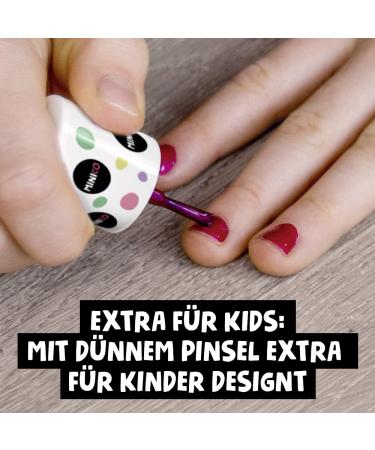 Minico Premium Kinder Nailack 2 Set - Glitzer & Pink Dermatologically Tested Vegan Sustainable Water-Based Peel-Off Nail Polish for Kids - 2 Pack - Buy Online on GoSupps.com
