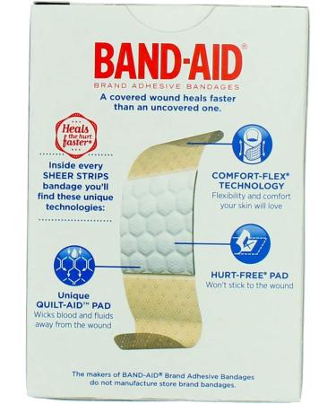 BAND-AID Brand TRU-STAY Sheer Bandages All One Size 40 Count - Pack of 5 - Buy Online on GoSupps.com