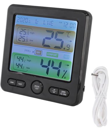 Biitfuu Digital Clock with Temperature & Humidity Monitor - Precise Data for Bedrooms & Students (Black) - International Shipping - Buy Online on GoSupps.com