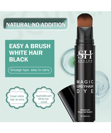 SEVICH Grey Hair Dye Brush Pens - Temporary Root Touch Up for White Hair - 20ml Coffee | Instant Hair Color Solution - Buy Online on GoSupps.com