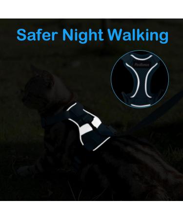 Petbonus Adjustable Cat Dishes with Leash Break-Out | Soft & Breathable Cat Bowls for Kittens | Reflex Strips - Small Blue - Buy Online on GoSupps.com