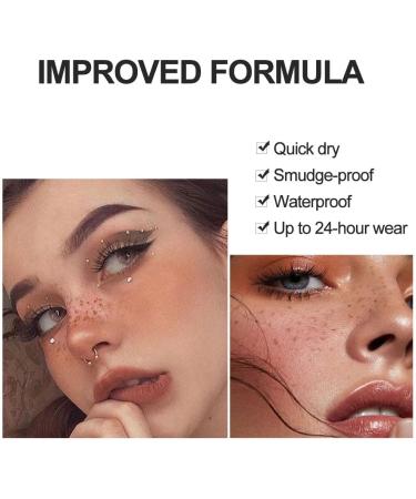 Cerioll Freckles pen freckle pen freckles makeup pen natural lifelike fake freckles makeup pen faux freckles makeup pen waterproof freckle pen light brown + natural coffee + chestnut + dark brown - Buy Online on GoSupps.com