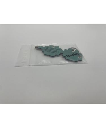 Copter Farm Dog Brand Bag - Engraved Art Leather & Real Leather Dog Collar | Custom Push Button | Turquoise Flower Design - Buy Online on GoSupps.com