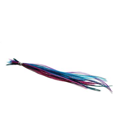 20 Long Natural Feather Hair Extensions with Rings & Application Loop - B Grade - Berry - Buy Online on GoSupps.com