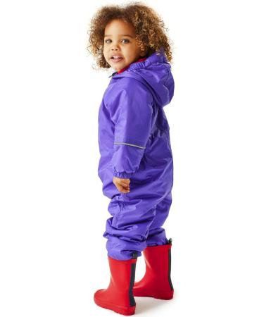 Regatta Kids Splosh III Waterproof Puddle Suit Peony Purple 5-6 Years - Buy Online on GoSupps.com