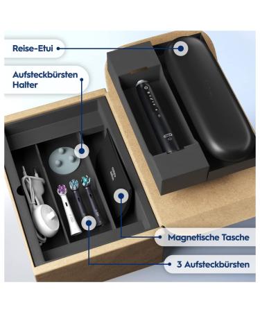 Oral-B io Series 5 Plus Electric Toothbrush & AquaCare 6 Wireless Mouth Shower Bundle - Matt Black with 3 Replacement Nozzles | International Shipping - Buy Online on GoSupps.com