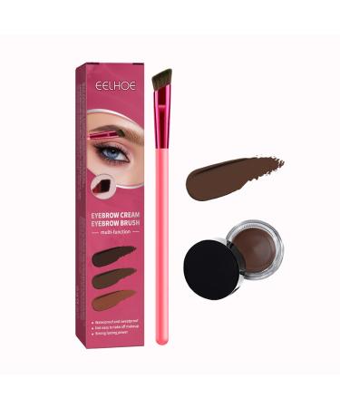 Eyebrow Pen 4D Laminated Brow Grooming Kit Eyebrow Brush Home Eyebrow Care Kit Eyebrow Pen Waterproof Long Lasting Smudge-proof (Dark Brown)