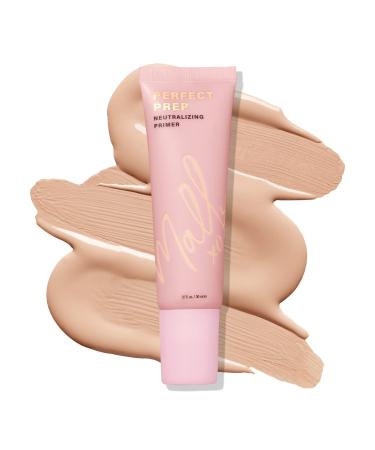 Mally Perfect Prep Neutralizing Tinted Face Primer Fair- 1 Fl Oz - Color-correcting Primer Makeup with Hyaluronic Acid - Long-Wear Foundation Face Primer