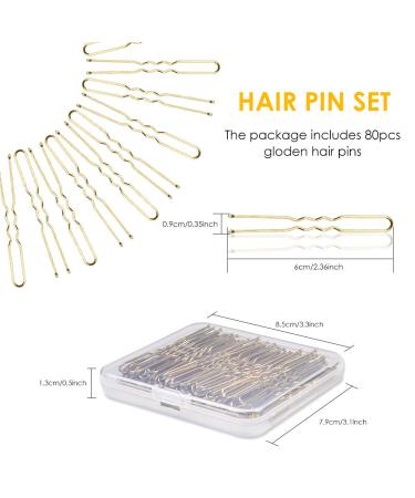 Blonde Bobby Pins - 80 Count Ballet Bun Pins for Women & Girls with Box - Buy Online on GoSupps.com