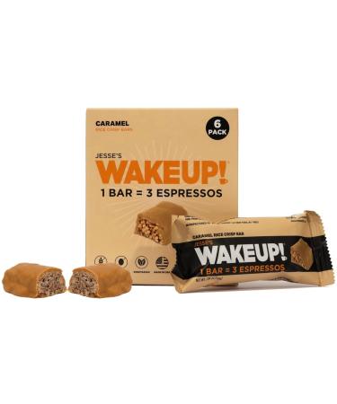WAKE UP! Caffeinated Caramel Protein Bars - Gluten Free Vegetarian 350mg Caffeine (Pack of 6) - Boost Focus & Clarity - Kosher Snack - Buy Online on GoSupps.com