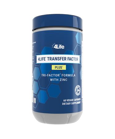 4Life Transfer Factor Plus - Support with Zinc Super Mushroom Blend (Maitake Shiitake Agaricus) and Colostrum & Egg Yolk Extracts - 60 Capsules
