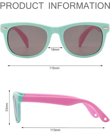 Flexible Polarized Baby Sunglasses for Toddler and Infant | Age 0-3 | Green - Buy Online on GoSupps.com