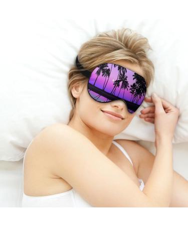 Tropical Night Seashore Sleep Mask - Adjustable Blindfold for Sleeping & Travel - Buy Online on GoSupps.com