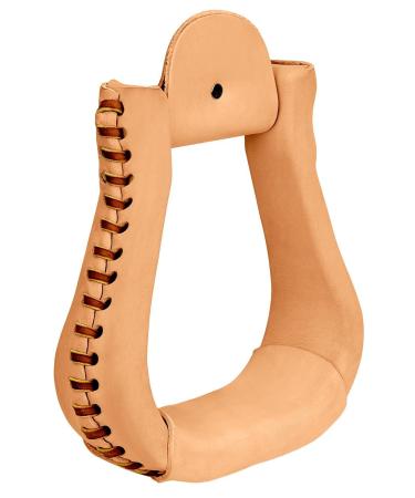 Weaver Natural Leather Bell Western Stirrups