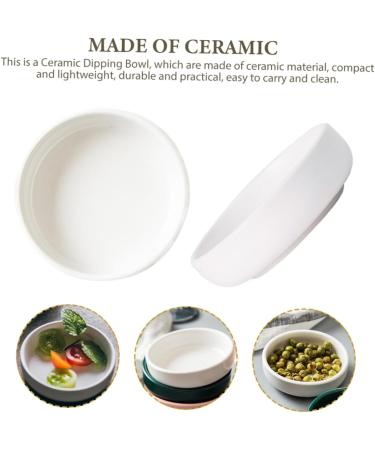 MAGICLULU 4 Pcs Sauce Dish Vinegar Dish Olive Oil Dipping Dishes Appetizer Dishes Japanese Soy Sauce Dishes Small Ceramic Bowls Sauce Serving Dipping Bowls Fries Cooking Ceramics re-usable 9X9X2.5CMx2pcs Whitex2pcs - Buy Online on GoSupps.com