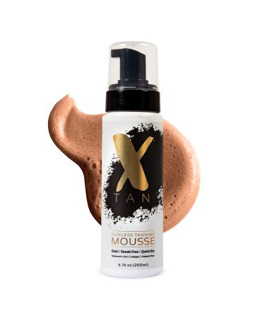 Sunless Tanning Mousse  Quick-Dry Self Tanner Foam for Natural Hydration and Nourishment  Moisturizing and Long-Lasting Sunless Tanner for All Skin Types  Paraben-Free  6.76 oz - X-Tan Sunless