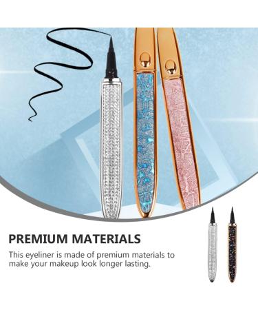 HAPINARY 4 Pcs Diamond Eyeliner Cosmetic Accessories Eye Beauty Pens Eyeliner Liquid Pen Black Silver - Buy Online on GoSupps.com