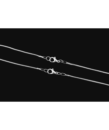 24pcs 18 inch 925 Silver Plated 1.2mm DIY Snake Chain Necklace with Lobster Clasps - Perfect for Jewelry Making - Buy Online on GoSupps.com