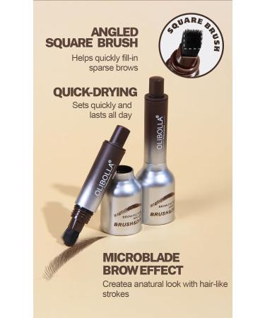 Upgraded Microblading Eyebrow Pen - Waterproof Brow Tint & Contouring with Angled Brush | Realistic Hair-Like Strokes (04 Dark Brown) - International Shipping Available - Buy Online on GoSupps.com