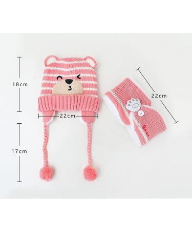 Baby Balaclava Kids Winter Hat Scarf with Double Pom Pom Design - F-Yellow - Buy Online on GoSupps.com