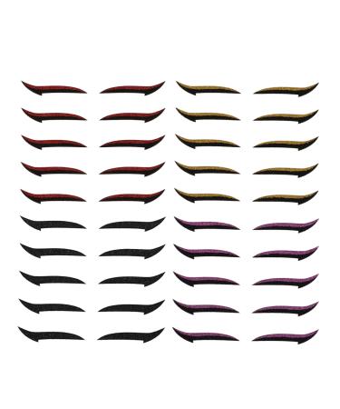 Angoily 20 Pairs Eyeshadow Stickers Double Eyelid Tape Eyeliner Sticker Eye Makeup Stickers Double Sided Tape Makeup Stencils for Face Makeup Eyeshadow Sticker Glitter Big Eyes Tool Paper