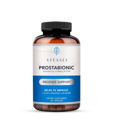VITASEI Prostabionic Prostate Dietary Supplements for Men W/Saw Palmetto Bio-quercetin & Pygeum Africanum Reduce Bathroom Trips Promotes Sleep & Better Bladder Emptying - 60 Capsules - Buy Online on GoSupps.com