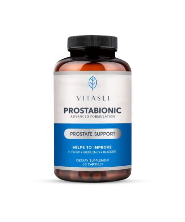 VITASEI Prostabionic Prostate Dietary Supplements for Men W/Saw Palmetto Bio-quercetin & Pygeum Africanum Reduce Bathroom Trips Promotes Sleep & Better Bladder Emptying - 60 Capsules