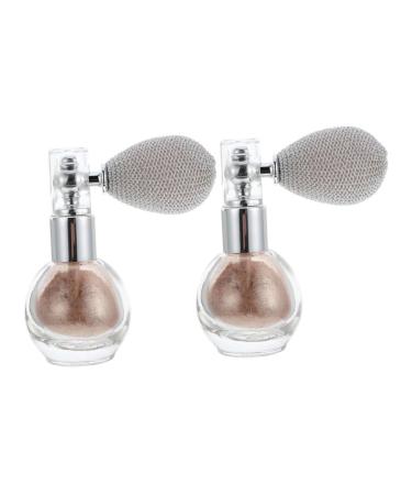 FOMIYES 2pcs Spray Glitter Spray Mist Bottle for Hair Glitter Makeup Glass Bottle Highlighter As Shown 1 7.5x6cm