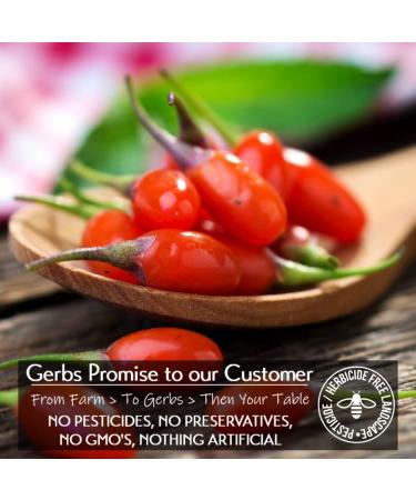 GERBS Dried Goji Berries 2 LBS - Allergy-Free & Sulfur Dioxide-Free | Immune Support & Healthy Skin | Gluten & Peanut Free - Buy Online on GoSupps.com