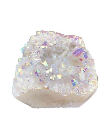 Crystal Cluster Natural Aura Angel Quartz Cluster Plating Gemstone Cluster Beautiful Crystal Home Goods (Size : 100g)