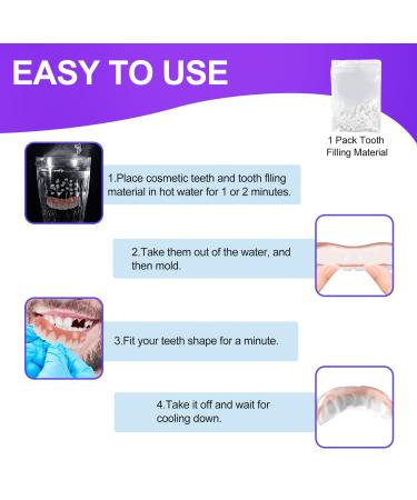 Nature Comfort Fake Teeth Set: Upper & Lower Dentures for Confident Smile - White (2 PCS) - Buy Online on GoSupps.com