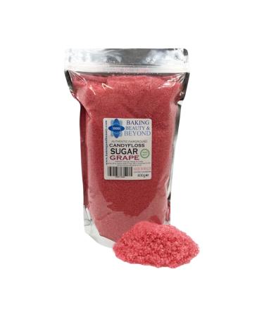 Baking Beauty & Beyond Premium Floss Sugar for Cotton Candy - Cotton Candy Flossing Sugar with Natural Ingredients Perfect for Every Occasion Bulk Floss Sugar 400g - Grape Flavour