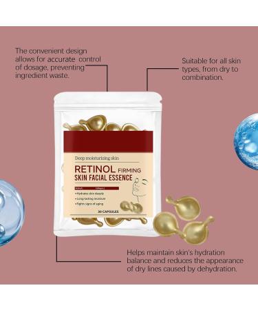  JASUBAI Retinol Firming Hydrating Essence Capsules Anti-Aging Face Serum for Face and Neck Deep Hydration and Wrinkle Reduction Capsules to Smooth Firm and Brighten - Buy Online on GoSupps.com