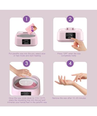 EasyinBeauty Paraffin Wax Machine Kit for Hands and Feet - 6 Pack Rose Wax, Hot Wax Therapy Spa - 3000ml Large Capacity Pot - Great Spa Gift (Pink) - Buy Online on GoSupps.com