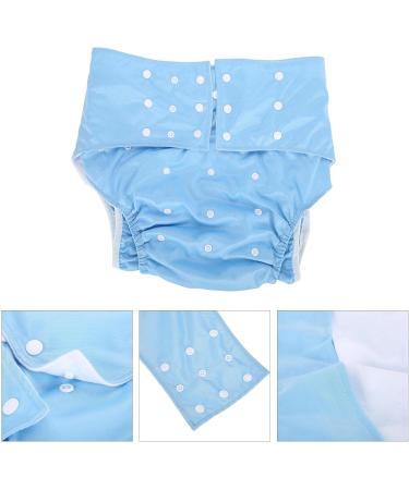 Premium Washable Adult Diaper | Adjustable Incontinence Care | Sky Blue Cloth Diaper with Exhaustive Pocket Design - Buy Online on GoSupps.com