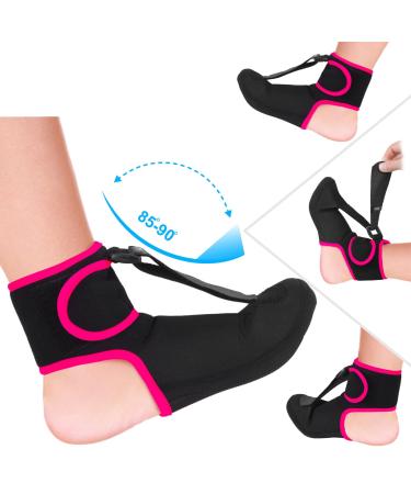 Wixen Plantar Fasciitis Night Splint Quick Relief Plantar Fasciitis Braces for Men Women Adjustable Night Splint For Plantar Fasciitis Women Men Achilles Tendonitis Ankle Pain Relief (Pink Small) Small Pink