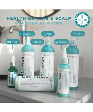 GIRL+HAIR Cleanse+ Sulfate-Free Shampoo - Moisturizing & Restorative for Dry, Damaged Hair | Treat & Prevent Dry, Itchy Scalp | Shea Butter, Tea Tree Oil & Neem Oil | 10.1 fl oz - Buy Online on GoSupps.com