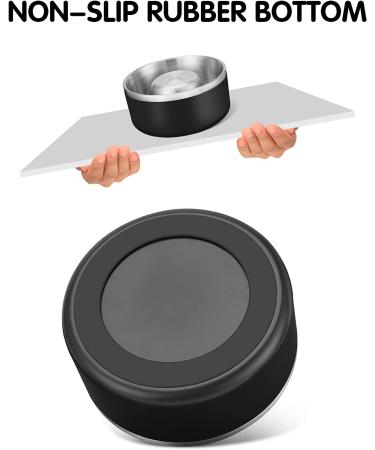PETTOM Stainless Steel Dog Bowls - Durable Black Pet Food and Water Bowls - Buy Online on GoSupps.com