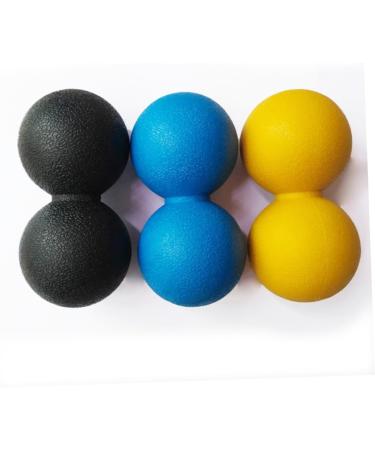 Double Peanut Massage Roller & Foot Trigger Point Ball - Yoga Deep Relaxation Massage Tool | Medium Black - Buy Online on GoSupps.com