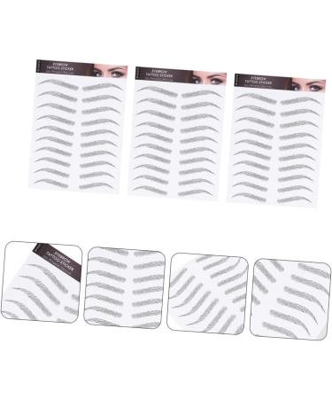  Didiseaon Didiseaon 9 Sheets Waterproof Eyebrow Stickers Black Eyebrow Grooming Stickers Black Postage Paper 3D Simple Transfer Stickers - Buy Online on GoSupps.com