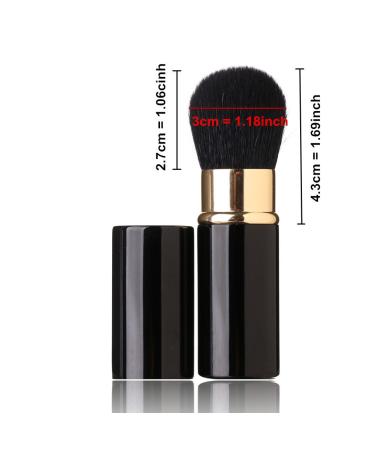Retractable Makeup Brush - Goat Hair Portable Face & Blush Tool | Loose Powder Foundation | Travel-Friendly Beauty Essentials - Buy Online on GoSupps.com