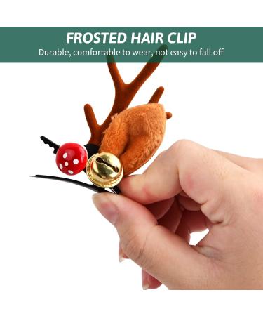 4 Pairs Christmas Deer Antler Hair Clips Cute Reindeer Antler Barrettes Plush Xmas Deer Horn Ears Hair Clips Pins Christmas Party Headwear for Girls Women - Buy Online on GoSupps.com