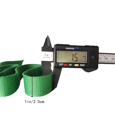 Yo Yo 1 Inch Cotton Webbing Strap - 5 Yards Mediumweight Polyester-Cotton for Tote Bags, Leash Straps & Crafts - Green - Buy Online on GoSupps.com