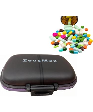 Portable 8-Compartment Pill Box - Waterproof Medicine Organizer for Travel & Daily Use | Secure & Easy-to-Carry for Vitamins Supplements Medications & Jewelry - Buy Online on GoSupps.com