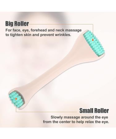 VOCOSTE Silicone Face Roller for Women | Facial Massage Tool to Relieve Stress, Remove Wrinkles & Puffiness - Green - Buy Online on GoSupps.com