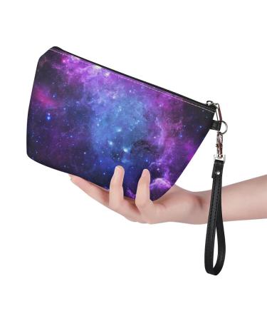 Mumeson Blue Galaxy Makeup Bag Key Wallet Organizer - Small Hard Case Phone Bag for Stylish - Buy Online on GoSupps.com