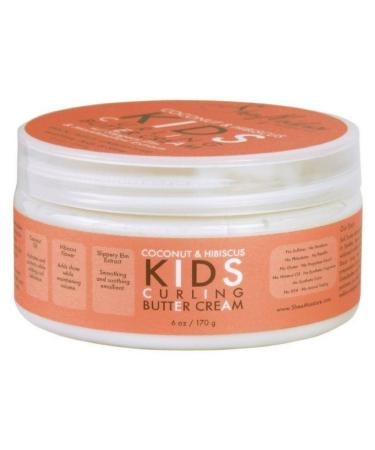 Shea Moisture Kids Curling Cream Coconut/Hibiscus 6 Ounce Jar (177ml) (6 Pack)