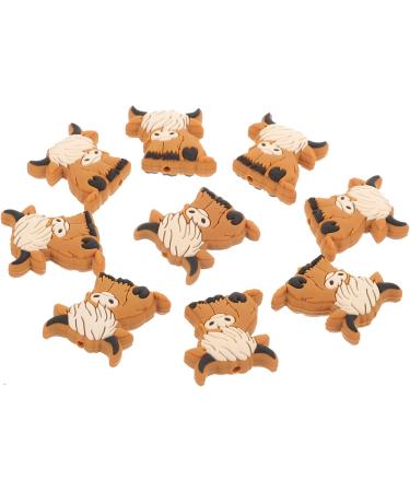 SEWACC 30 Pcs Highland Animal Silicone Beads - Light Brown Baby Toy - Buy Online on GoSupps.com